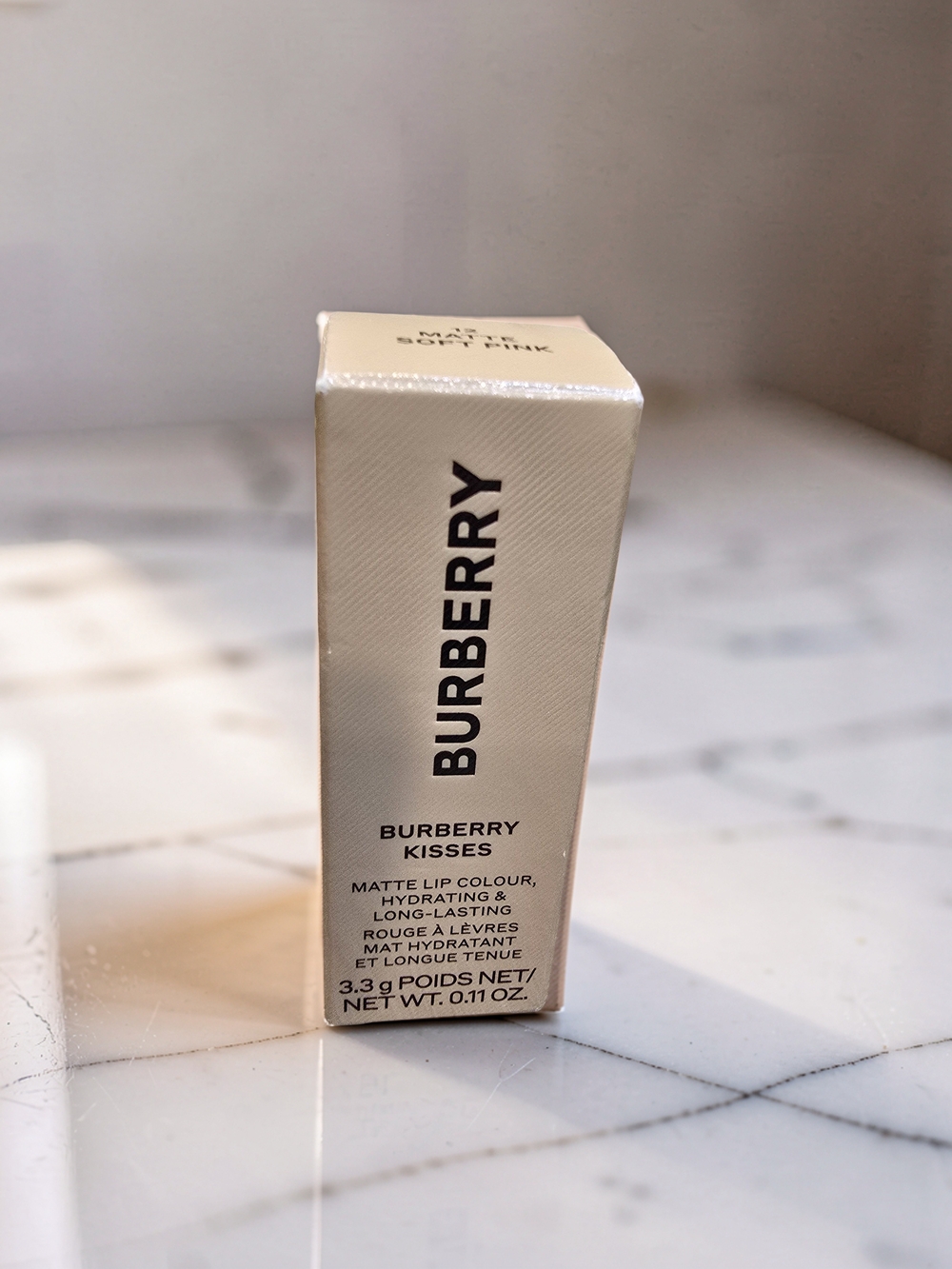 NIB Burberry Kisses Matte Lip Colour - 12 Matte Soft Pink (Full Size)